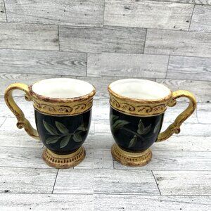 Raymond Waites Pompeii Certified International Corp. Set of 2 Fruit Coffee Mugs